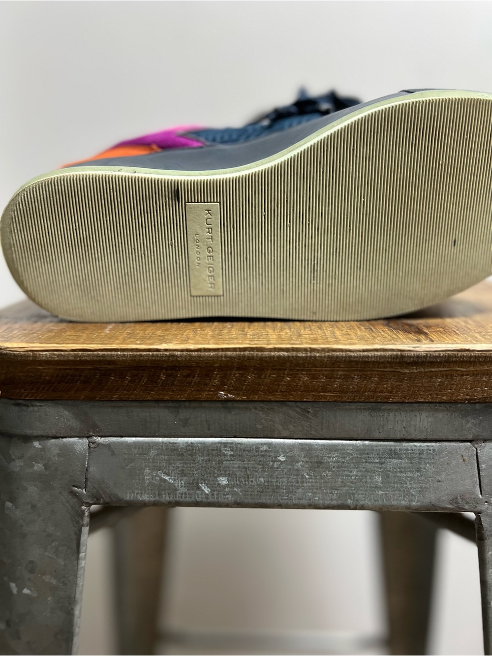 Kurt Geiger Southbank Tag Multi-Color Suede Sneakers - Picture 5 of 5